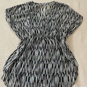 Express Black and White Swimsuit Cover